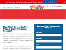 Tablet Screenshot of greatamericancookiesfranchise.com